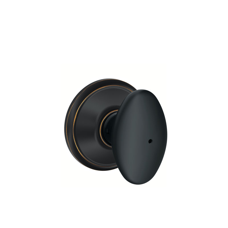 Siena Bed and Bath Lock Knob, Aged Bronze