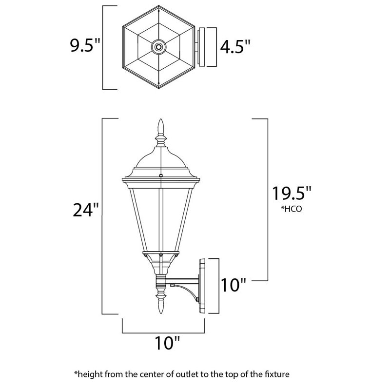 Treshawn Aluminium Wall Light, Black