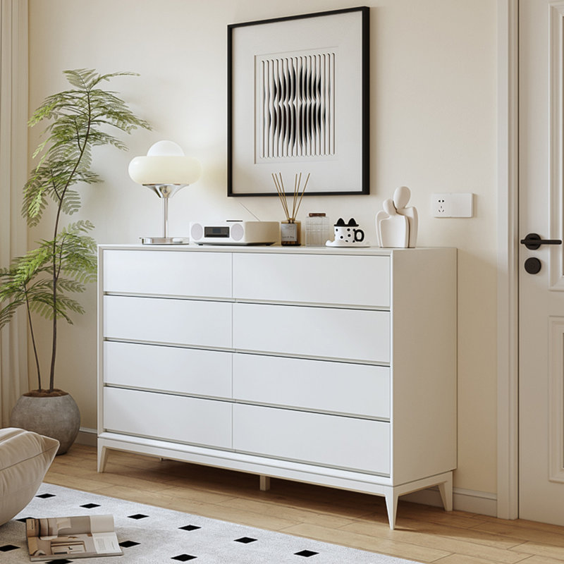 Armoire à huit tiroirs en bois massif 59,06 po