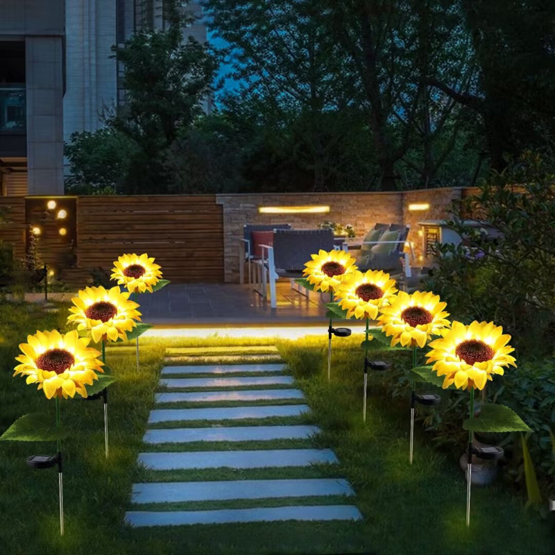 Yellow Stainless Steel Solar Powered Integrated LED Pathway Light