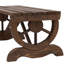 Banc à roulettes en bois pour 2 personnes Outsunny