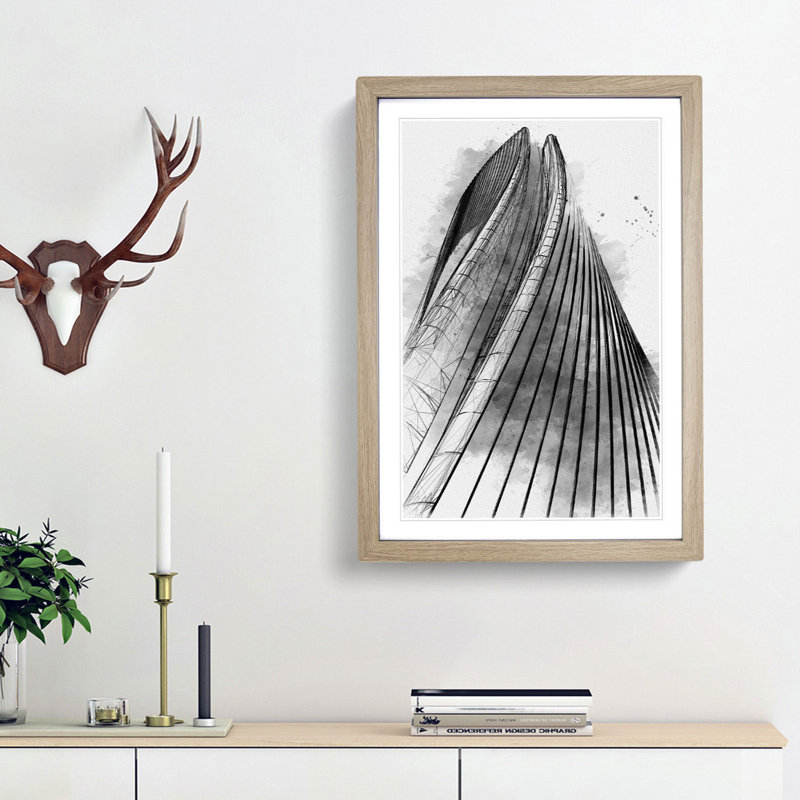 Sketching the Architecture Vol.59 - Picture Frame Drawing Print, 36cm H x 27cm W x 2cm D, Oak Framed