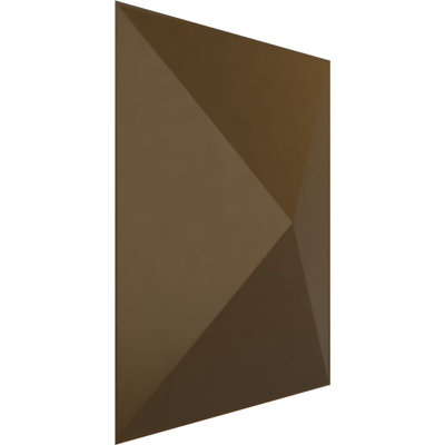 Panneau mural 3D décoratif Sellek EnduraWall l 11 7/8 po x H 11 7/8 po, bronze champagne métallique (couvre 0,98 pi2)