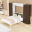 Grand lit escamotable mural avec deux armoires pliables-389201574