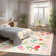 Groner Large Flower Living Room Rug Washable Bedroom Rug Non-Slip Colorful Vintage Accent Floor Carpet For Home Decor