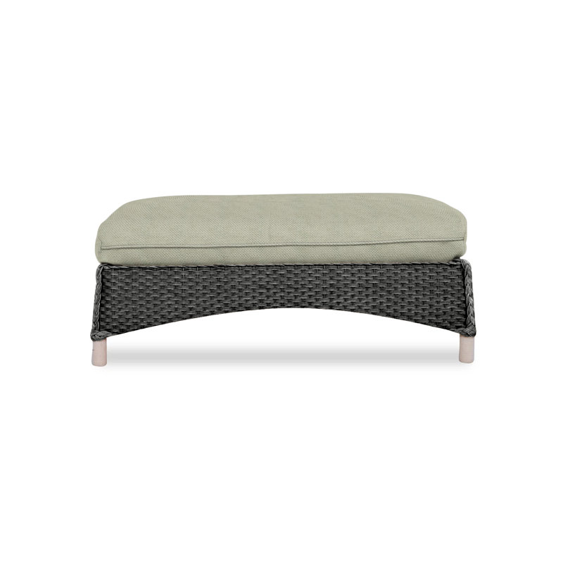 Mandalay Outdoor Ottoman, Remy Shadow, Ebony