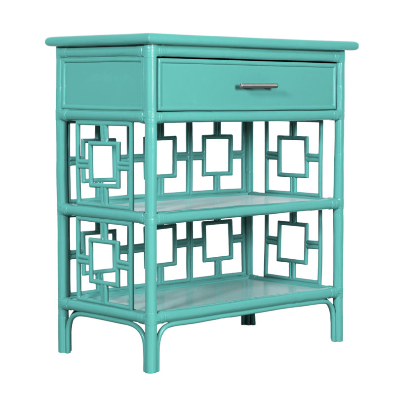 Sobe End Table with Storage, Blue
