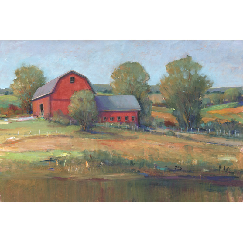 «Country Barn I» par Timothy O 'Toole - peinture sur toile tendue, H 24 po x l 36 po