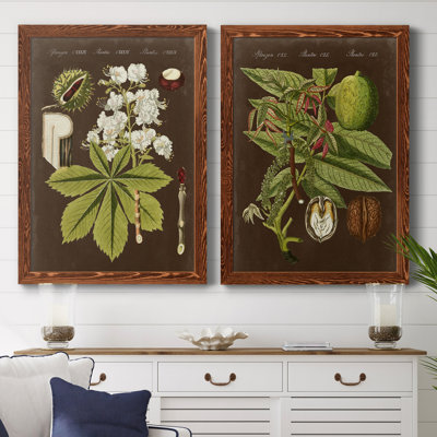 Châtaignier sur suède - ensemble de 2 reproductions d'art graphique