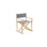 Petit fauteuil en teck Jasara avec housse gris tourterelle