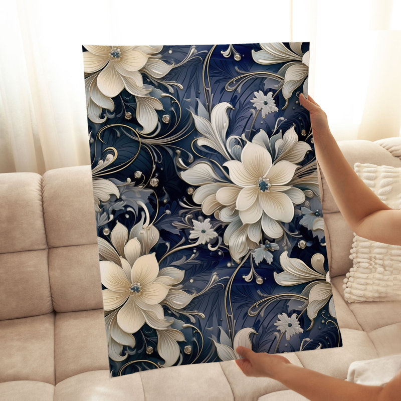 «Floral Floral Symphony II», reproduction d'art classique sans cadre, H 14 po x l 11 po