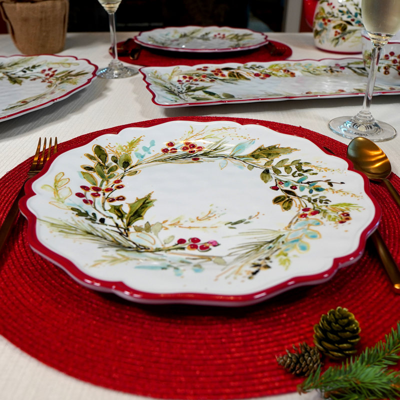 Christmas Gatherings Set of 4 Dinner Plate 11"