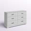 Commode double 6 tiroirs 59,53 po Vandi