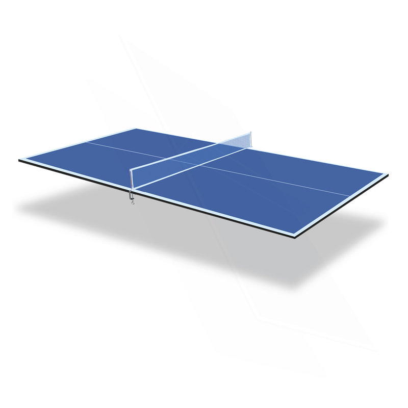 7*4Ft Blue Mid-Size Ping Pong Conversion Top Foldable & Portable Table Tennis Table Top For Indoor Games, Blue, Blue