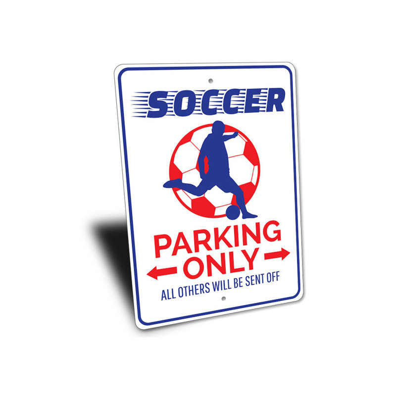 Panneau de soccer en aluminium, H 14 po x l 10 po x P 0,04 po