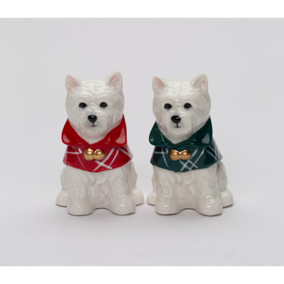 Christmas Westie Salt And Pepper