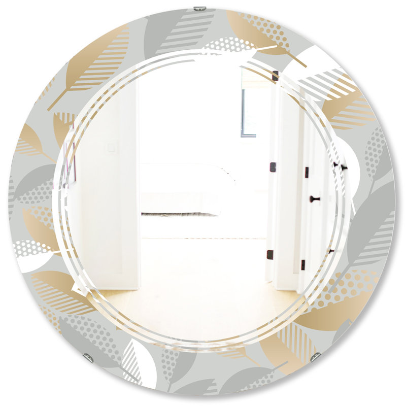 Miroir mural moderne en tapis de luxe à chute géométrique triple c, H 31,5 po x l po