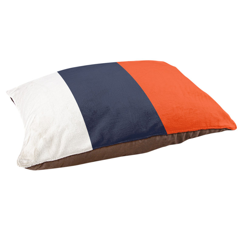 Oreiller Oklahoma, Très grand (l 50 po x P 40 po x H 7 po), Milieu bleu / orange