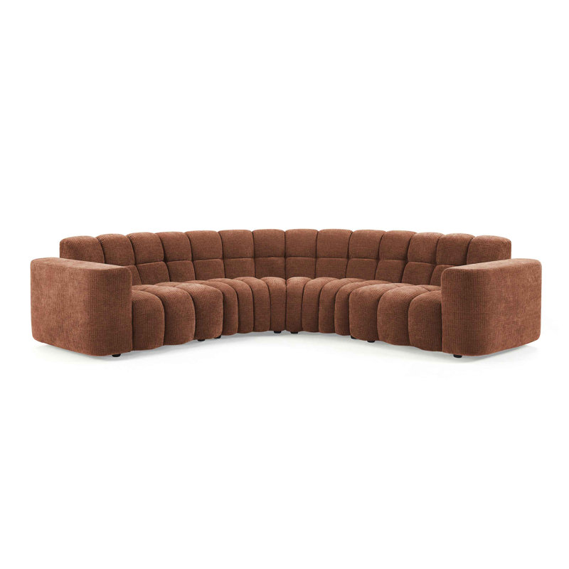 Canapé modulaire JoyS, Chenille rouille