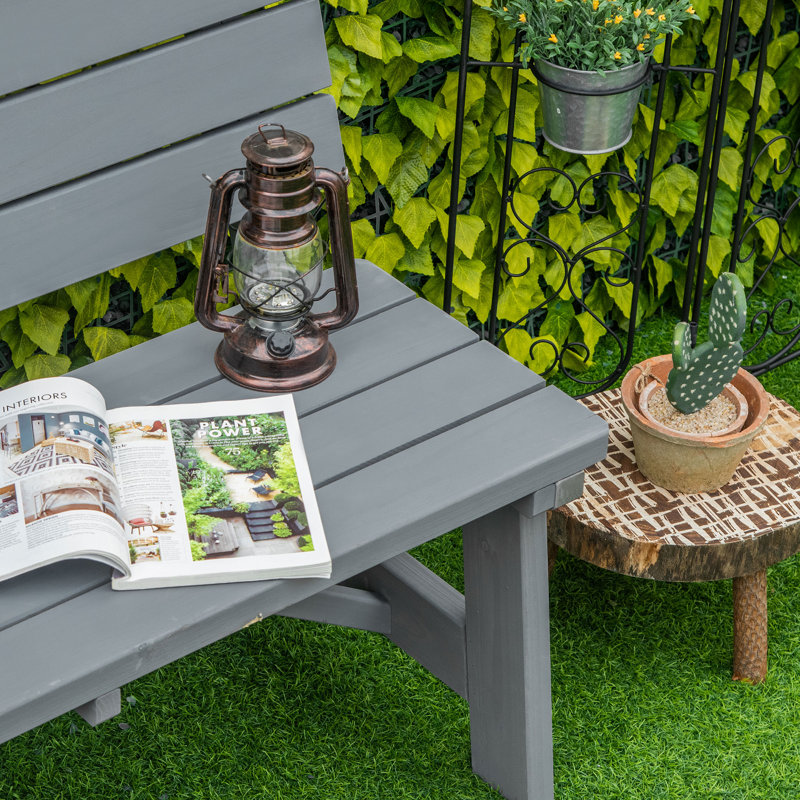 Banc de parc en bois Jazayah, Gris