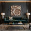 «Abstract Shapes», art mural sur toile brune-1980563413