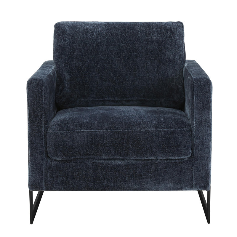 Chaise avec accoudoirs Donnalou, Bleu