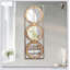 Décoration murale à miroir 3 pièces Adelaide dans un cadre rectangulaire doré