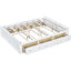 Structure de lit plateforme grand blanc avec 6 tiroirs - Taille élégante et pratique au look élégant-378196718