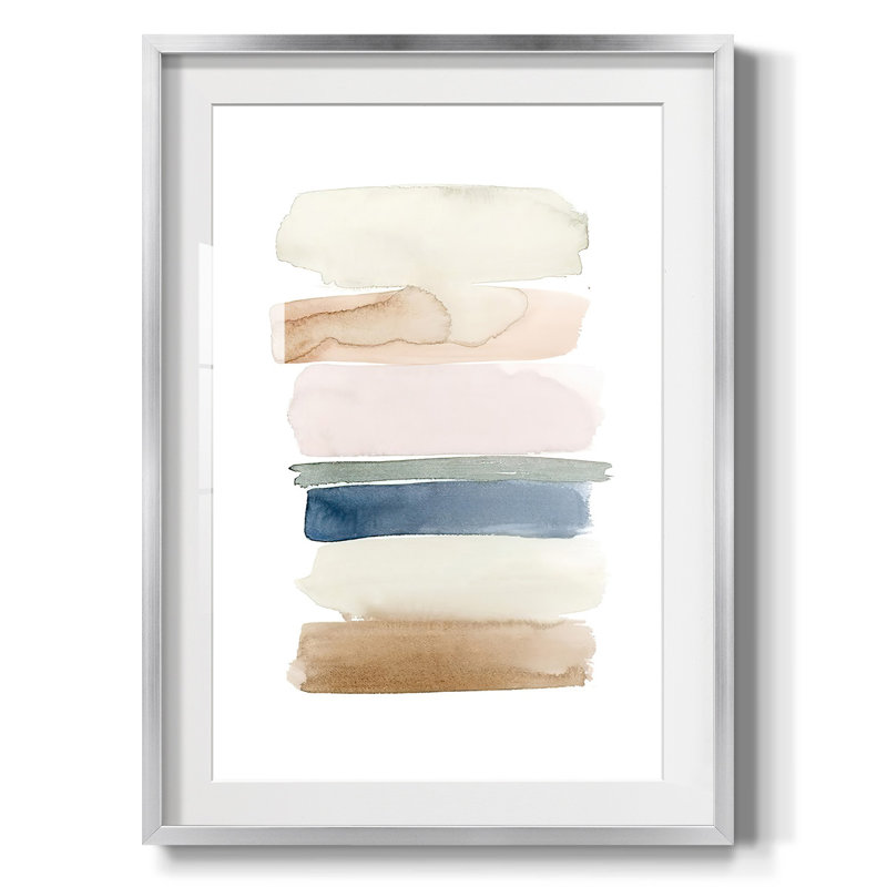 Faint Swatches I - Impression encadrée, H 25,5 po x l 17,5 po, Argent argent