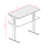 Skyscraper Electric Height Adjustable Standing Desk, Dual Motor and Digital Control with Memory, 72x30, Charcoal Strand Top with White Frame-765077062-765077059