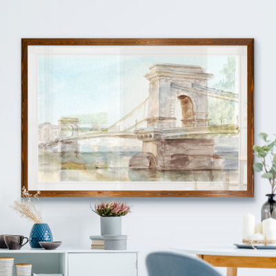 « emblématique aquarelle bridge i » par paul cezanne-cadre photo, reproduction d’art
