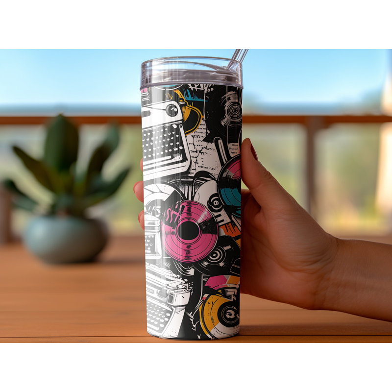 Choose Handmade Tumblers 591ml Vacuum Insulated Stainless Steel (18/8) Travel Tumbler with Straw