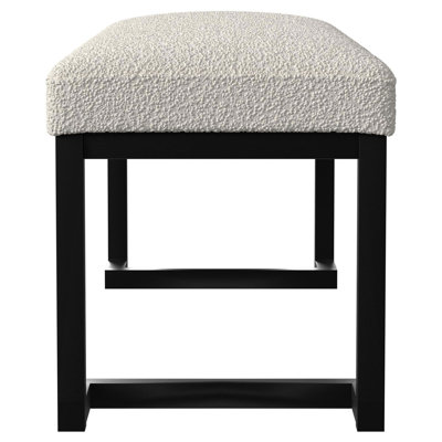 Adileni Boucle Upholstered Tufted Accent Bench Vanilla