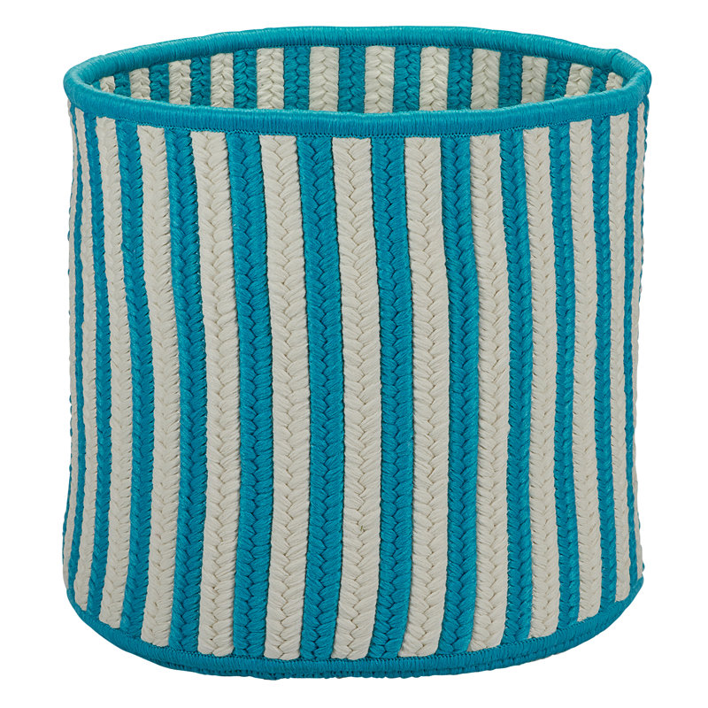 Breakwater Bay Sorrel Fabric Decorative Basket, 10" H x 12" W x 12" D, Teal