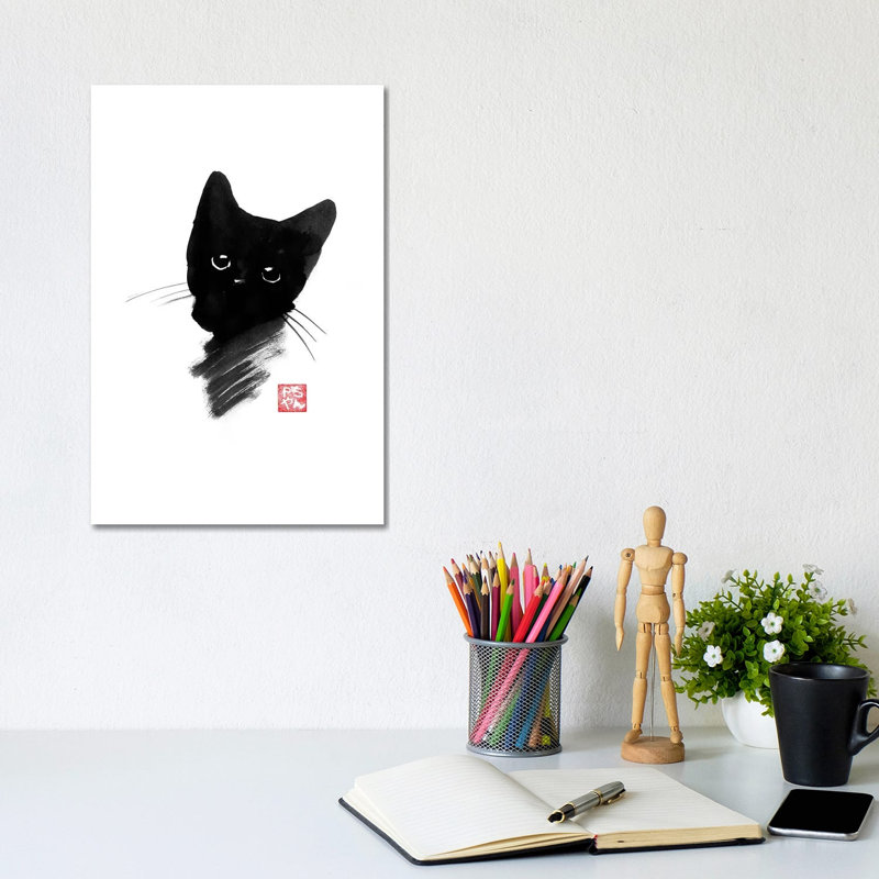 Small Cat II by Péchane - Print on Canvas, Wrapped Canvas, 20.32 cm H x 30.48 cm W