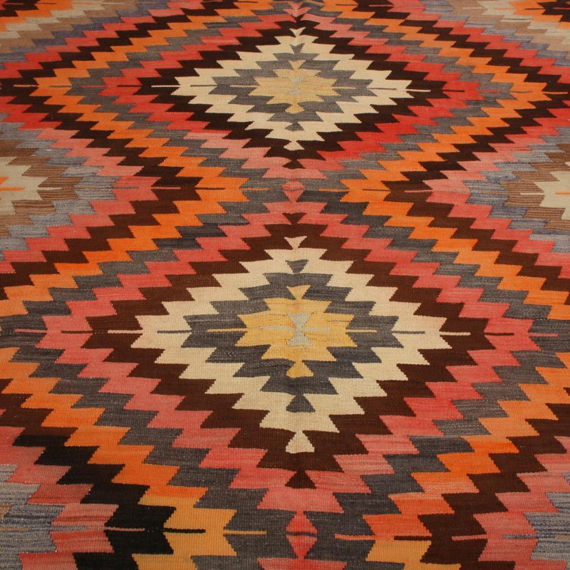 Handmade Kilim Wool Geometric Area Rug