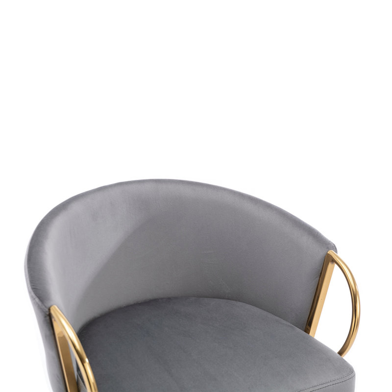  Tabouret de bar avec repose-pieds chromé et tabouret de bar simple, Gris, Tabouret de bar (siège d'une hauteur de 30 po)