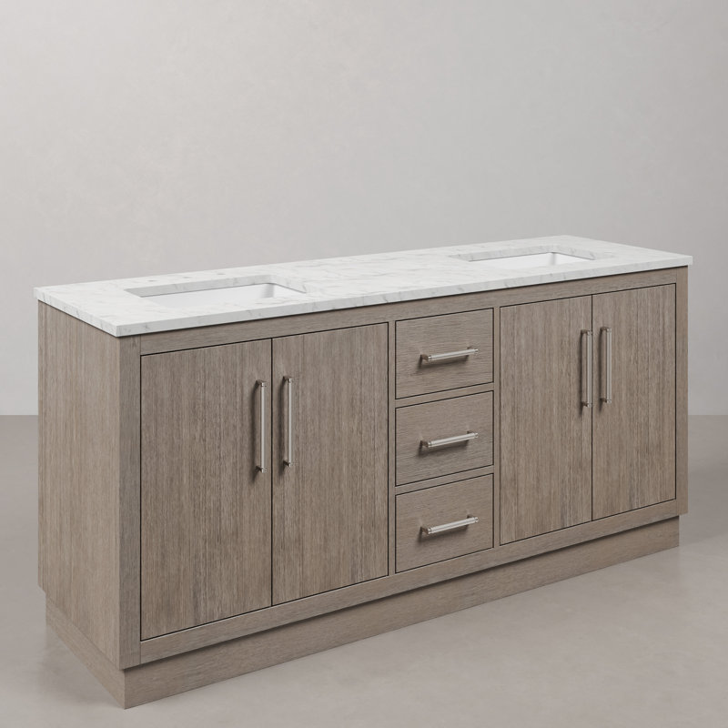 Hugo 72'' W Double Vanity, Chrome