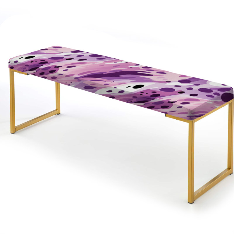 Lilas sans soudure mauve vagues - banc abstrait rembourré or