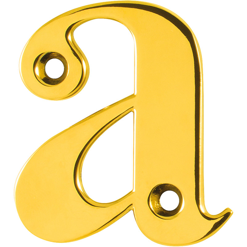 Klodian 7.7cm H Zinc House Letter, Golden, A