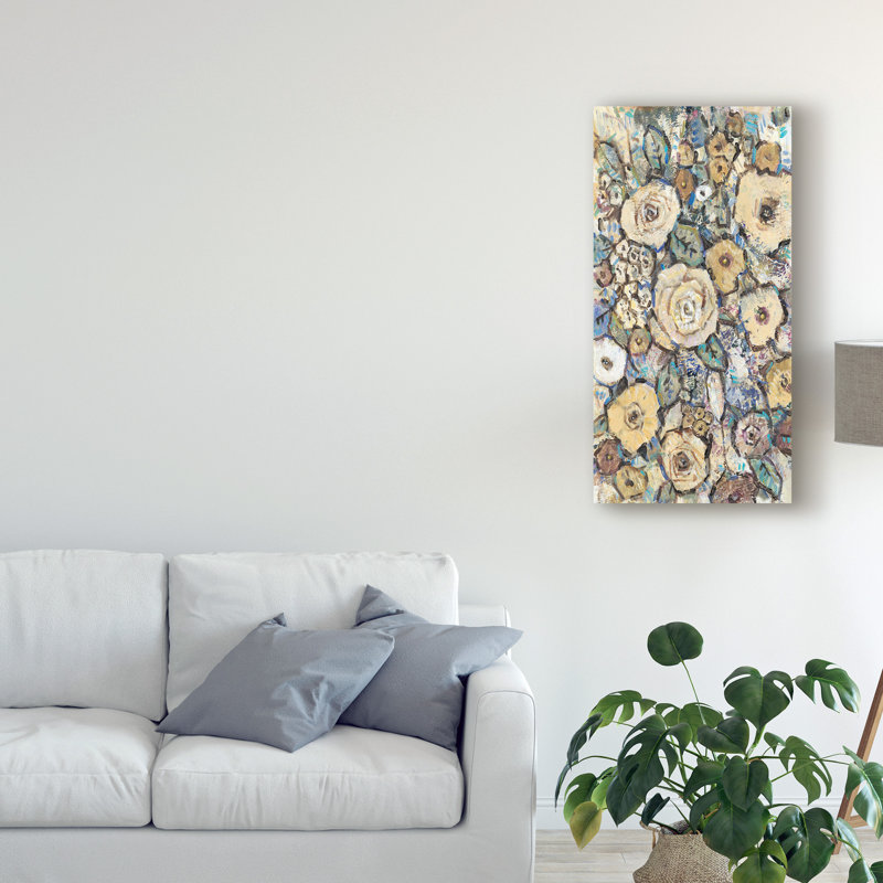 « decoratives i », reproduction de peinture à l’acrylique sur toile tendue, H 19 po x l 10 po x P 2 po
