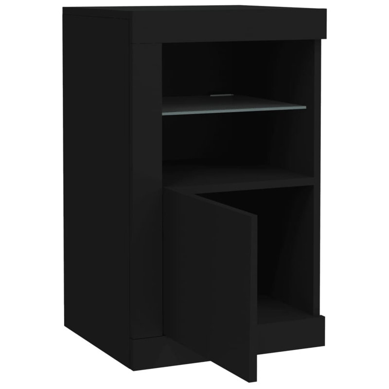 Barlina Iron 1 - Door Rectangle Accent Cabinet, Black