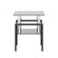 Table de bout moderne en verre trempé 1 pièce, table de bout, table carrée pour le salon-132396043-132396047