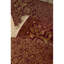 Wool Oriental Area Rug in Wine/Gold