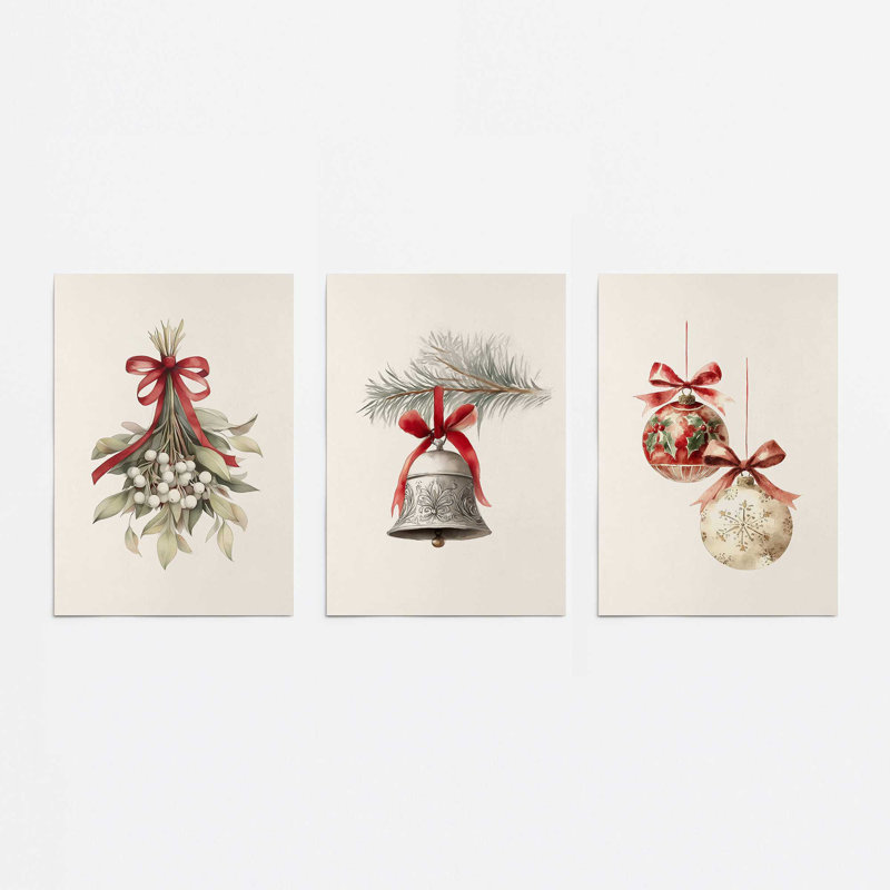 Ensemble de 3 estampes Tinsel & Tidings