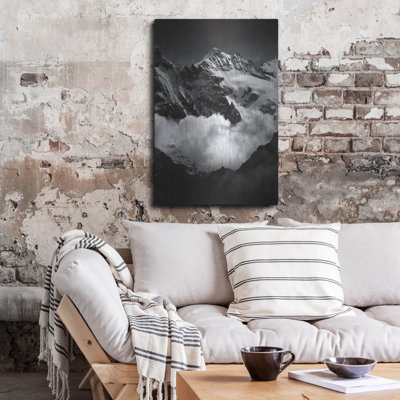 «Mountains BW» par istvan Nagy, art mural en métal