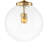 1-Light Swirled Glass Orb Semi-Flush Mount