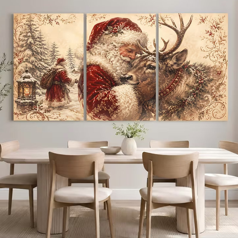 3 Piece Wrapped Canvas Wall Art, 75cm H x 50cm W