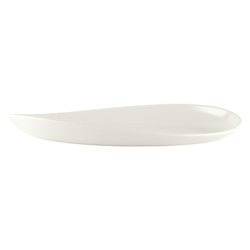 Le GE Plateau ovale en mélamine, Blanc américain, 16 po x 9 po