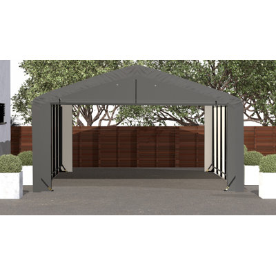Garage Shelterube résistant au vent et à la neige, 20 x 27 x 10 gris